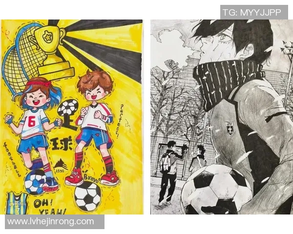 足球明星的夸张艺术风格绘画作品展现运动激情与创意碰撞